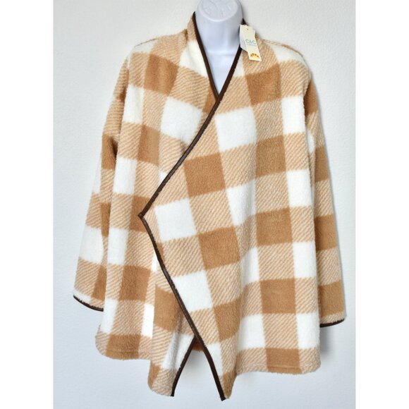 C&C CALIFORNIA NWT WATERFALL LAYERING TAN BUFFALO TOPPER JACKET. SIZE M - Picture 5 of 10